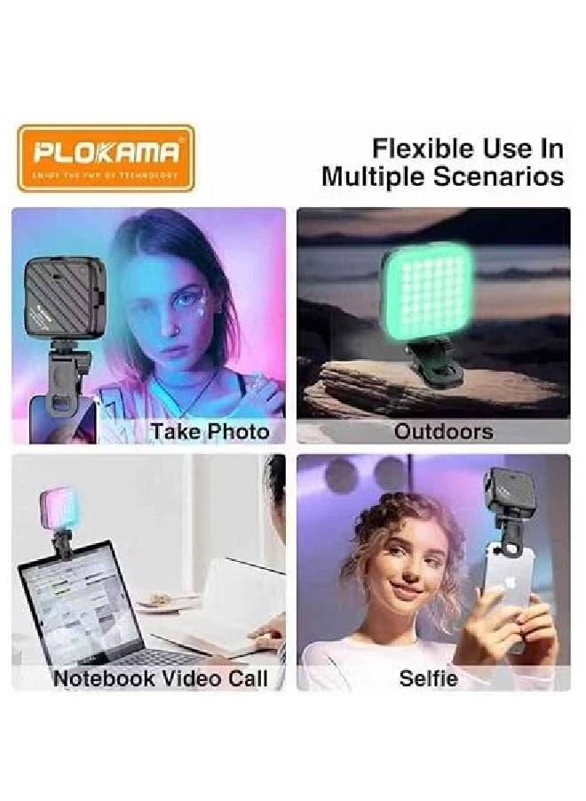 التخطيط ضوء حلقي U80 Pro RGB LED مع حامل هاتف صغير بـ 12 لونًا مختلفًا للتصوير الفيديو والتصوير الاحترافي - Image 4