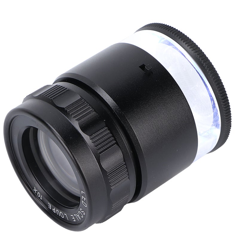LED Measuring Magnifier: 6LED Lights Optical Glass Lens - Drop Resistant Abrasion Resistant Magnifying Glass for Antique Identification Jewelry Inspection Low Light Conditions - Image 3