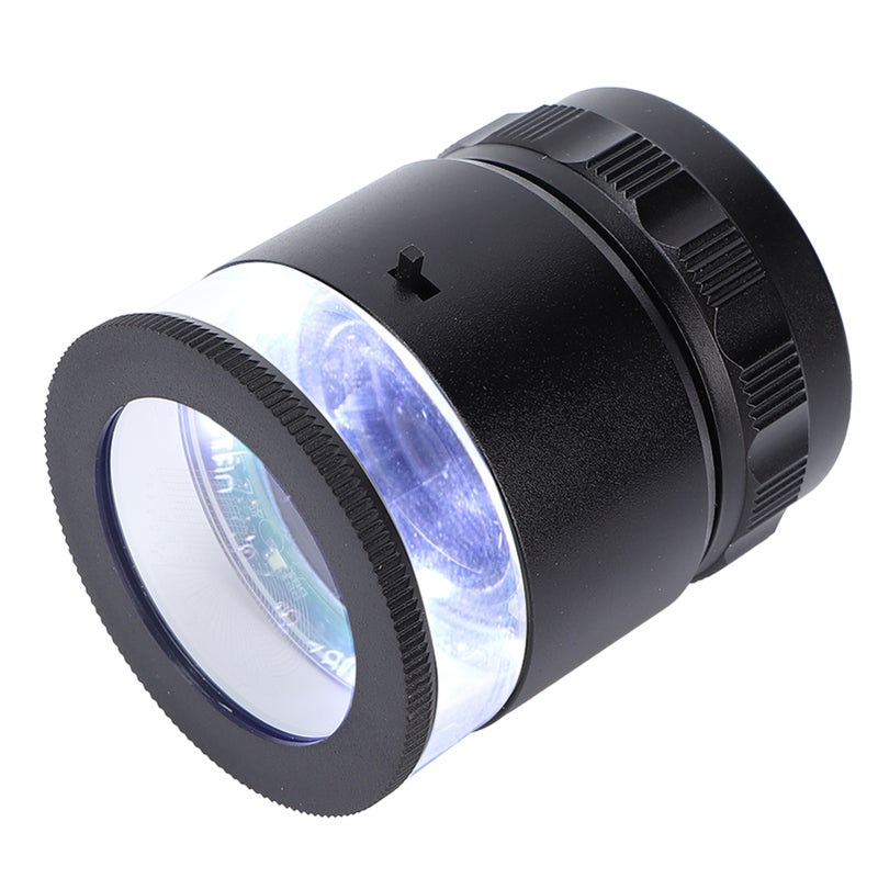 LED Measuring Magnifier: 6LED Lights Optical Glass Lens - Drop Resistant Abrasion Resistant Magnifying Glass for Antique Identification Jewelry Inspection Low Light Conditions - Image 5