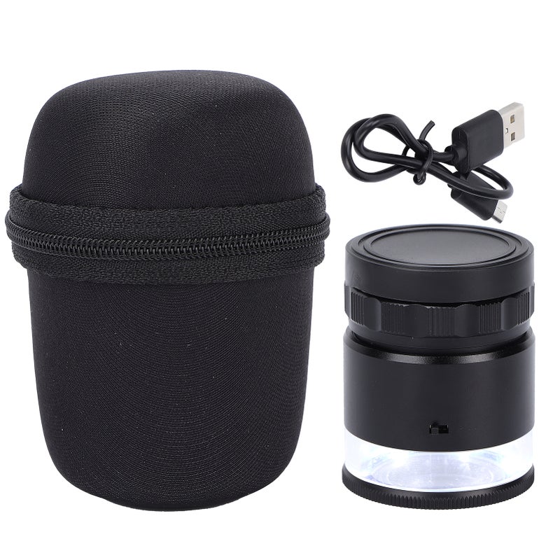 LED Measuring Magnifier: 6LED Lights Optical Glass Lens - Drop Resistant Abrasion Resistant Magnifying Glass for Antique Identification Jewelry Inspection Low Light Conditions - Image 1