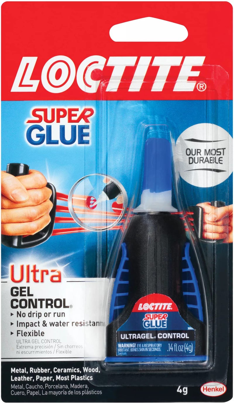 Loctite Super Glue Ultra Gel Control, Clear Superglue, Cyanoacrylate Adhesive Instant Glue, Quick Dry - 0.14 fl oz Bottle, Pack of 1 - Image 1