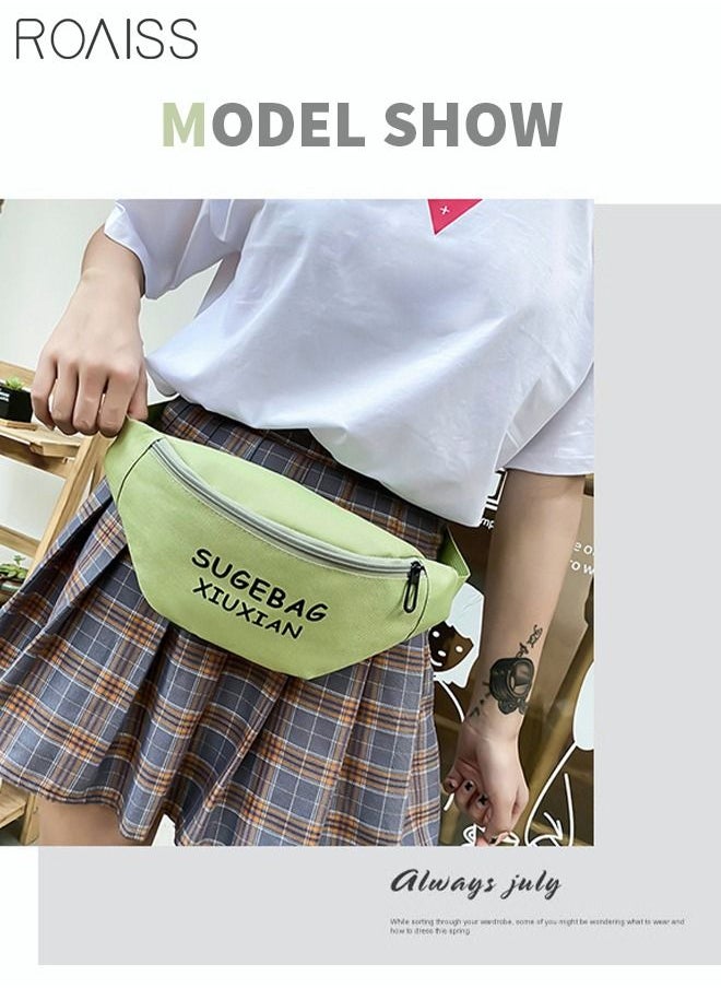 roaiss 4 Pcs Casual Doll Backpack Set Cute Bear Sweet Large Capacity Canvas Schoolbag Crossbody Sling Bag Totes Pencil Case for Kids Girls Middle School Students Green  - Image 3