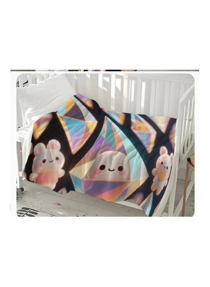 عام بطانية رقيقة من الفانيلا الكرتونية للأطفال أو الطلاب (دافئة ومريحة ومناسبة للنوم والألعاب) 100 سم * 150 سم - Image 2