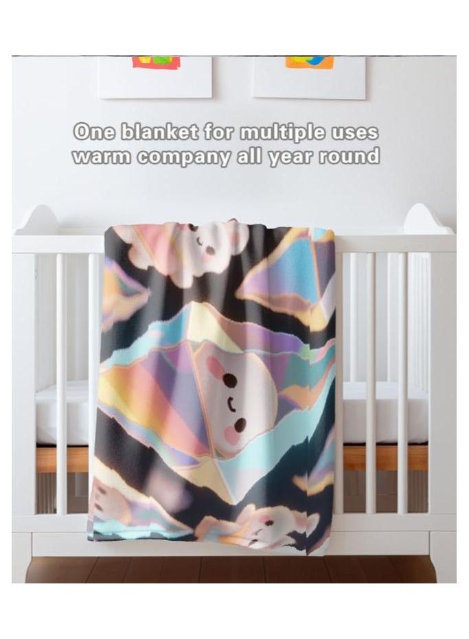 عام بطانية رقيقة من الفانيلا الكرتونية للأطفال أو الطلاب (دافئة ومريحة ومناسبة للنوم والألعاب) 100 سم * 150 سم - Image 5