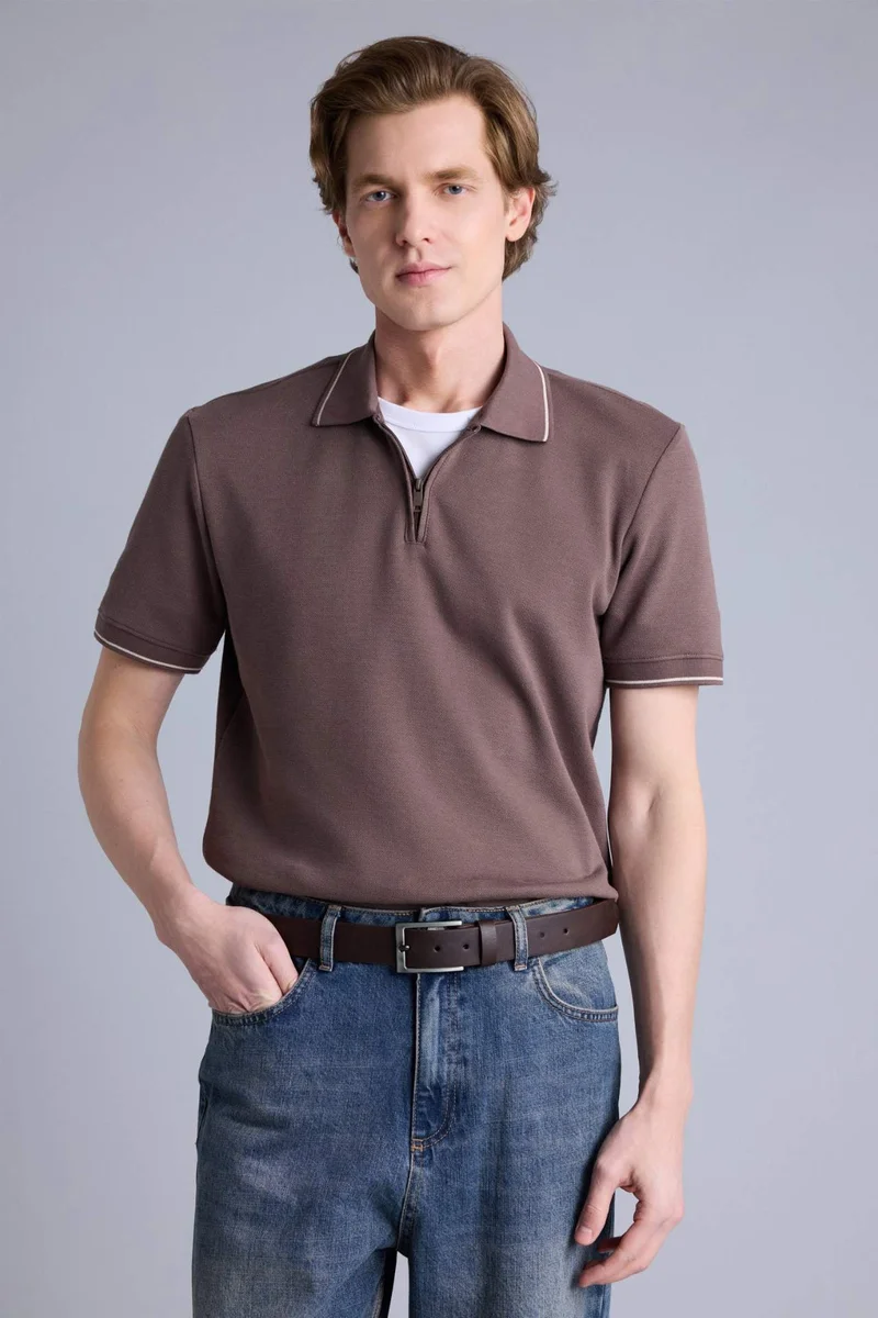 ديفاكتو Regular Fit Short Sleeve Polo T-Shirt