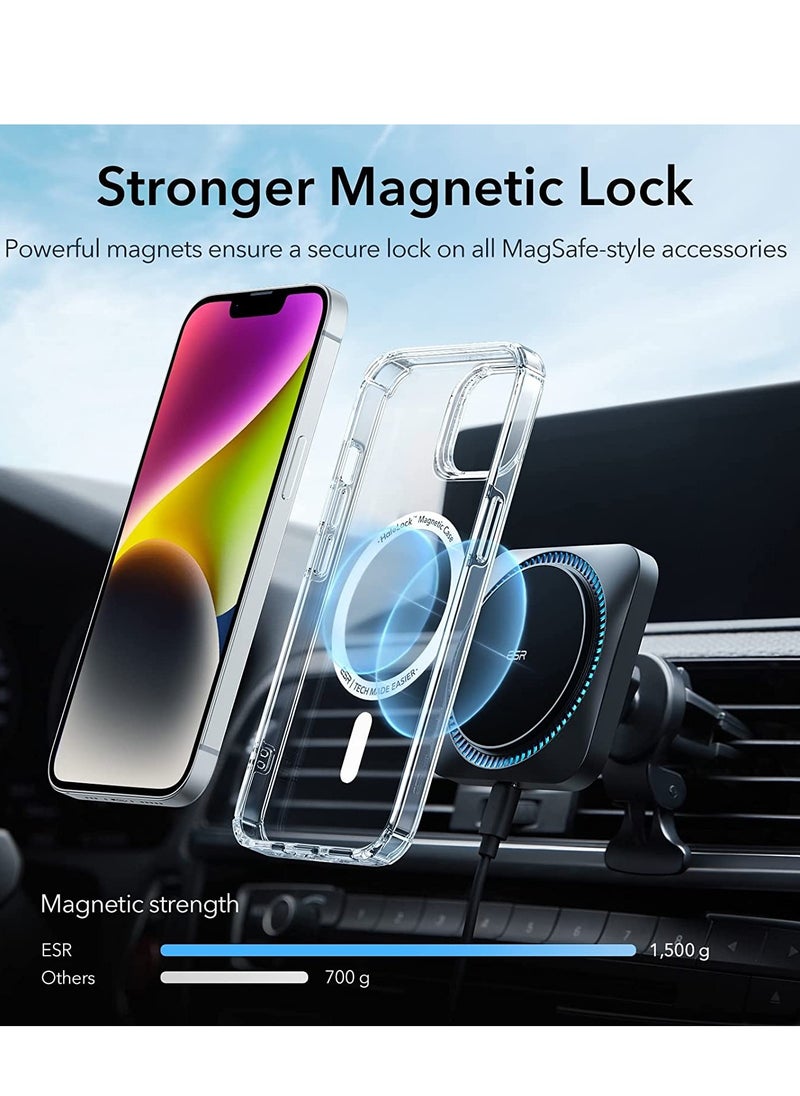 Generic iPhone 14 Plus Case MagSafe, Krystec Clear Magnetic Phone Case [Ultra-Yellowing Resistant], Shockproof Military-Grade Protection, HaloLock Cover for iPhone 14 Plus, Clear  - Image 3