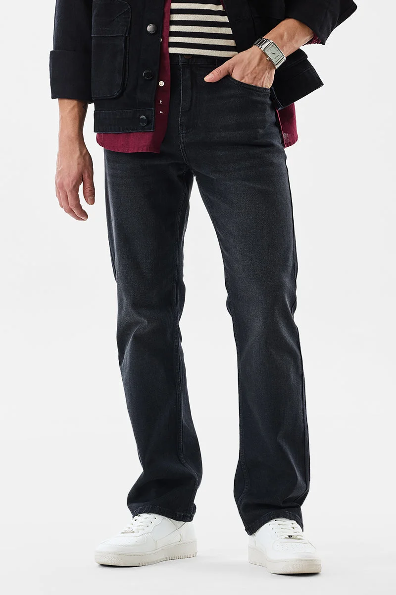 سنيتش Black Solid Slim Fit Casual Jeans