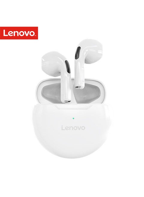Lenovo HT38 True Wireless Stereo Earphone BT5.0 In-ear Earbuds HiFi Sound/HD Call/Touch Control/Game No Latancy Headset with Mic Compatible with Andriod/iOS/Windows White