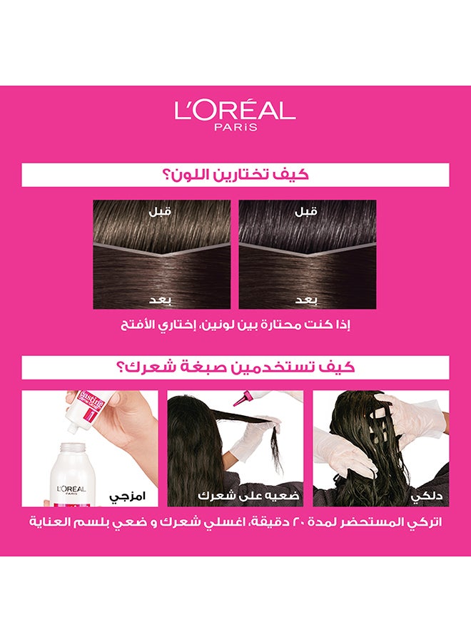 L'OREAL PARIS صبغة شعر كاستينغ كريم جلوس خالية من الأمونيا للشعر اللامع 300 بني داكن - Image 3