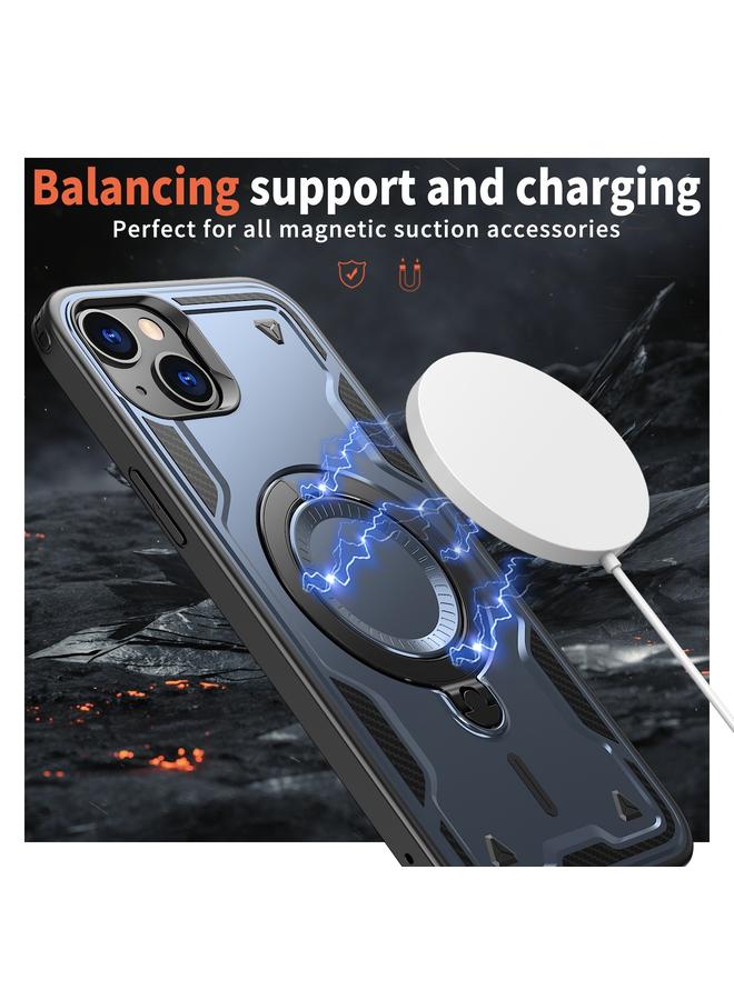 زبون جراب لهاتف iPhone 13 PC Hybrid TPU Armor MagSafe Ring Holder جراب هاتف - Image 3