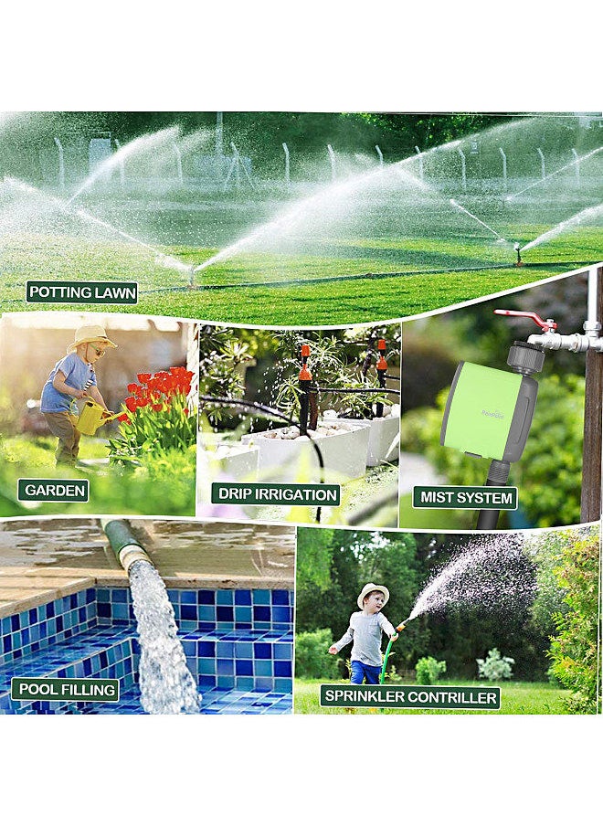 Generic - Programmable BT Water Timer Hose Faucet Timer Outdoor Battery Operated Water Flow Meter Automatic Watering Sprinkler System Irrigation Controller - Image 1