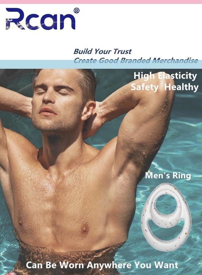 Rcan Silicone Elastic Men Sports Ring Easy Stretch Resistance Tear Resistance Exercise Ring Extended Endurance Waterproof Wear Resistant Soft Suitable for Male Sports Home - Image 2