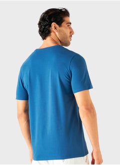 Iconic Iconic Slogan Print Crew Neck T-shirt with Short S  - Image 2