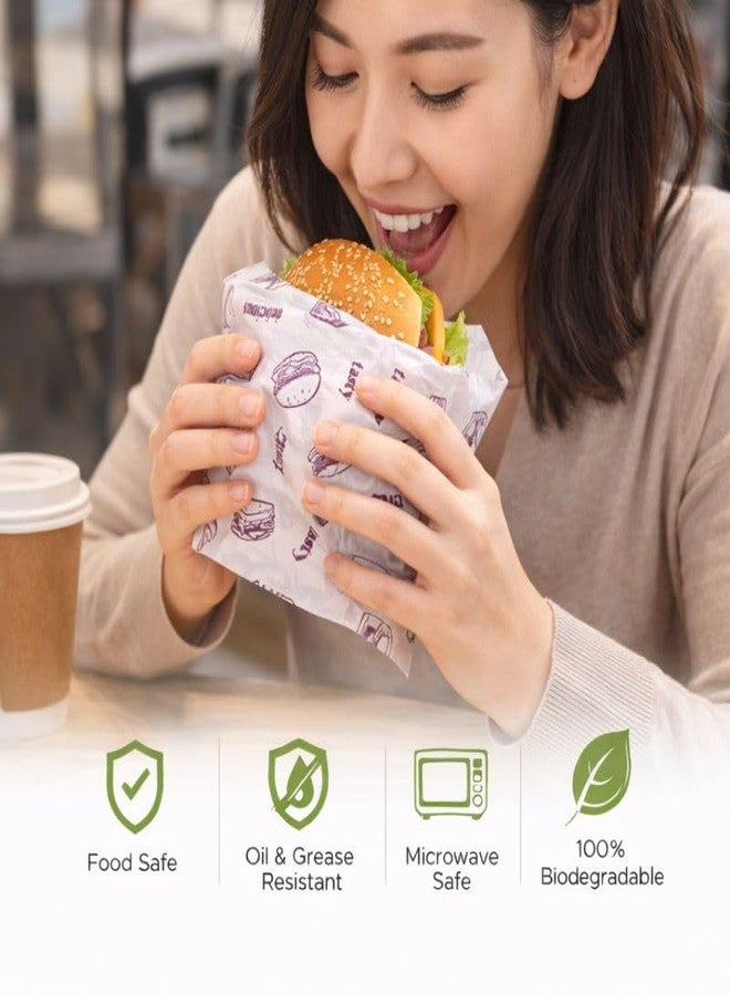 TDS PLUS WRAP ورق تغليف طعام بني مطبوع مقاوم للدهون من تي دي إس بلس، لفة 50 متر | ورق صالح للطعام، مقاوم للزيوت والشحوم، آمن للاستخدام في الميكروويف وقابل للتحلل الحيوي، مناسب للبرغر والسندويشات والوجبات الخفيفة والمخبوزات - Image 5