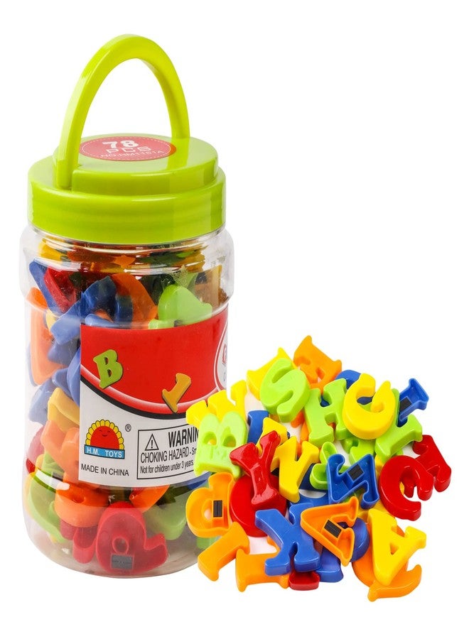 kizh Magnetic Letters Numbers Alphabet ABC 123 Fridge Magnets Plastic Educational Toy Set Preschool Learning Spelling Counting Uppercase Lowercase Math for 3 4 5 Years Kids(78 pcs) - Image 1