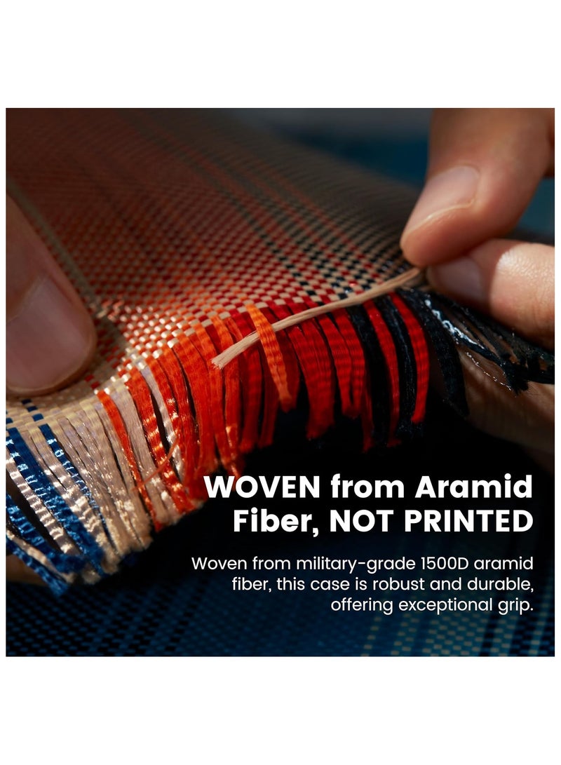 Case for Samsung Galaxy Z Fold 6 with MagSafe, Slim & Light Minimalist Style Protective Cover, 1500D Aramid Fiber Made, Carbon Fiber Texture, Sunset - Image 2