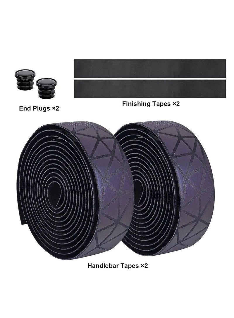 Y&D Bike Handlebar Tapes, Reflective Road Bicycle Bar Tape, Tape Non-Slip Cycling Handle Wraps, for Bikes and Cycling, Wraps 2 Rolls  - Image 2