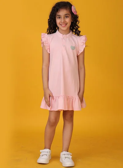 Anthrilo Pink Ruffle Dress