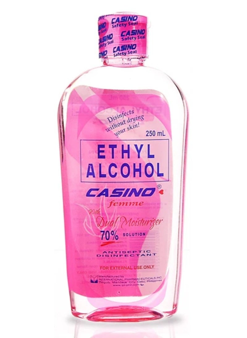 كازينو محلول كحول إيثيلي 70% مع مرطب مزدوج 250 مل