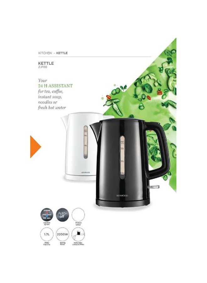 KENWOOD Cordless Electric Kettle With Auto Shut-Off & Removable Mesh Filter 1.7 L 2200 W ZJP00.000BK Black - Image 5