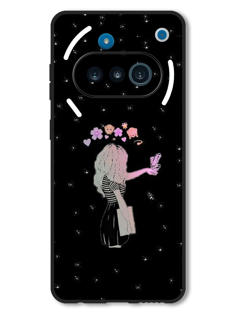 Theodor Case Compatible with Nothing Phone 3a Protection Shockproof Bumper Cover Girl Butter - Image 1