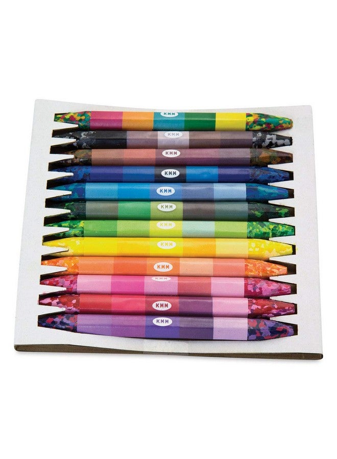 Kid Made Modern Coloring Book Confetti Coloring Crayons - Kids Art Supplies (Set of 12)