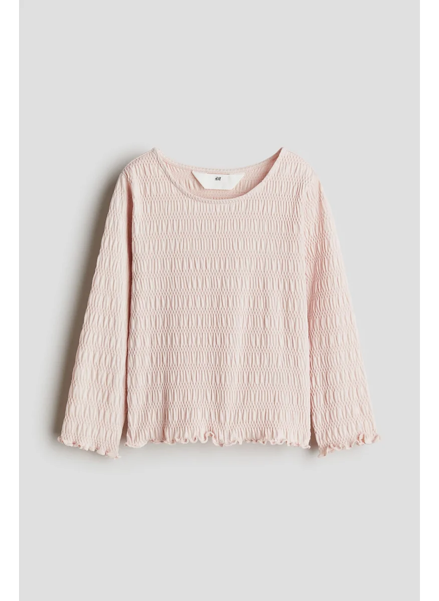 H&M Smocked Jersey Top