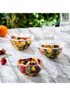 Comfy Package Comfy Package [32 oz. - 50 Count] Clear Plastic Salad Bowls with Lids, Disposable Salad Containers for Lunch - Perfect for Takeout, Salads, and Meal Prep  - Image 5
