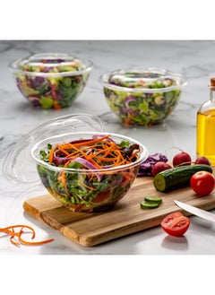 Comfy Package Comfy Package [32 oz. - 50 Count] Clear Plastic Salad Bowls with Lids, Disposable Salad Containers for Lunch - Perfect for Takeout, Salads, and Meal Prep  - Image 3