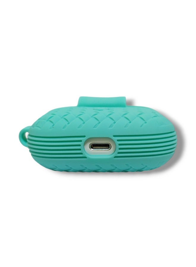 AirPods Pro Silicone Case with Stylish Ribbed Design - Light Green - Image 3