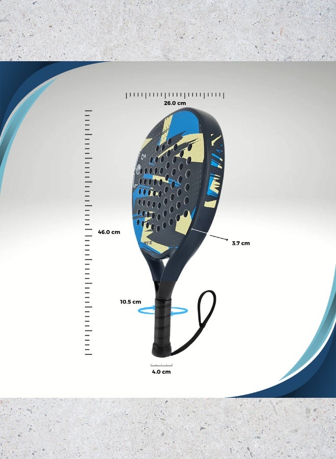 مضرب تنس بادل مصنوع من ألياف الكربون مع قلب من رغوة EVA - خفيف الوزن مع حقيبة واقية، مثالي للمبتدئين والمحترفين في المملكة العربية السعودية