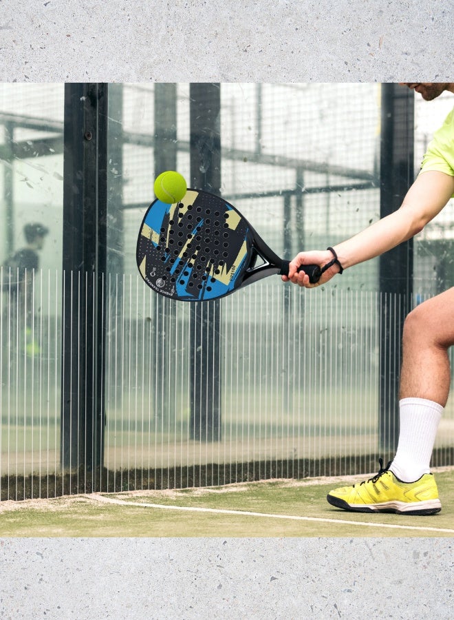 مضرب تنس بادل مصنوع من ألياف الكربون مع قلب من رغوة EVA - خفيف الوزن مع حقيبة واقية، مثالي للمبتدئين والمحترفين في المملكة العربية السعودية