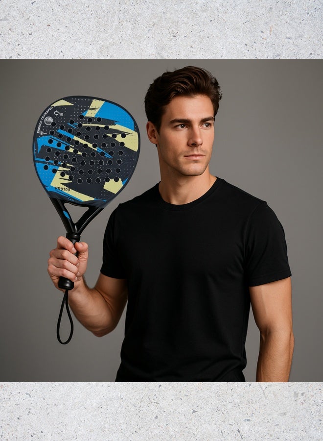 مضرب تنس بادل مصنوع من ألياف الكربون مع قلب من رغوة EVA - خفيف الوزن مع حقيبة واقية، مثالي للمبتدئين والمحترفين في المملكة العربية السعودية