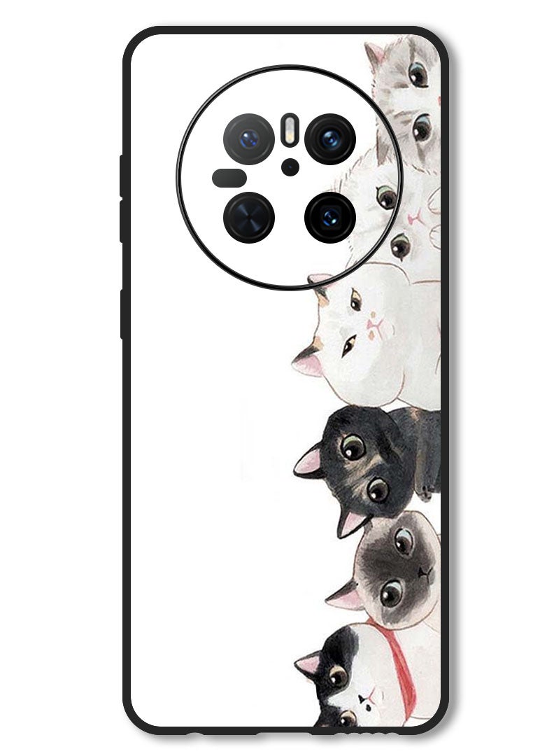 Theodor Case Compatible with Huawei Mate 70 Protection Shockproof Bumper Cover Cute Cats - Image 1