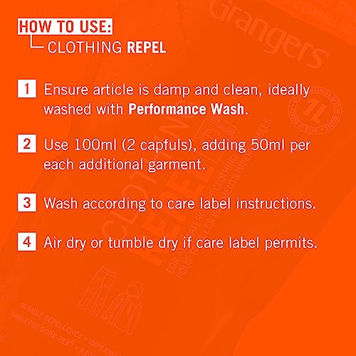 Grangers Granger's Clothing Repel Wash-In Waterproofing Treatment, Eco Pouch, 33.8 oz - Image 5