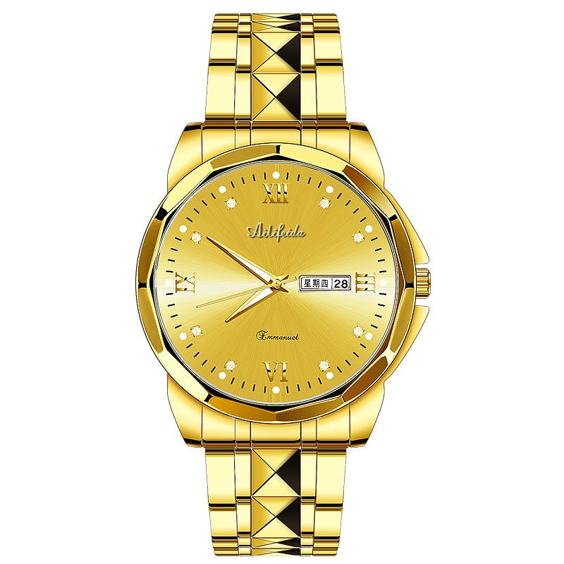 Elegant Ultra-Thin Ladies Quartz Watch Women's full gold face