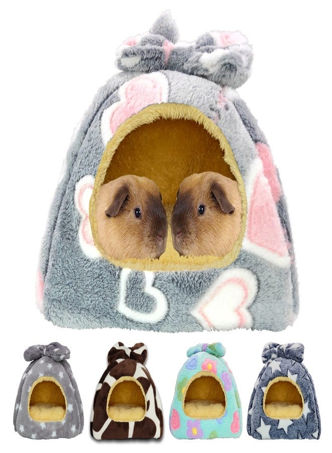 GINIDEAR Guinea Pig Bed, Guinea Pig Hideout House Accessories Warm Bed for Small Animals Hamsters Chinchillas Dwarf Bunnies Hedgehogs. M, Greyheart - Image 1