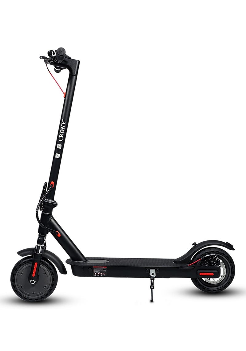 Crony M365 High Speed 250w Motor E-Scooter 25-45km/H Speed, 36v/7.8ah Battery, 10-25km Range, Front Suspension, Rear Disc Brakes, Aluminum Alloy Frame, 100kg Max Load, Led Headlamp, App Connectivity, Foldable & Portable Electric Scooter For Adults & Kids, Electric Scooter For Commuting & Leisure, Long-Range Motorized Scooter With Easy Folding, Lightweight High-Performance Commuter Skateboard, Black - Image 1