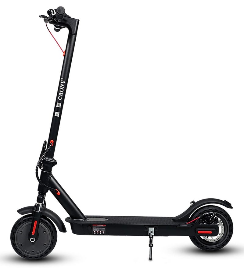 Crony M365 High Speed 250w Motor E-Scooter 25-45km/H Speed, 36v/7.8ah Battery, 10-25km Range, Front Suspension, Rear Disc Brakes, Aluminum Alloy Frame, 100kg Max Load, Led Headlamp, App Connectivity, Foldable & Portable Electric Scooter For Adults & Kids, Electric Scooter For Commuting & Leisure, Long-Range Motorized Scooter With Easy Folding, Lightweight High-Performance Commuter Skateboard, Black - Image 1