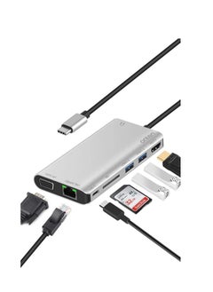 Generic Onten OT-9591B USB C Hub 8cm 1 Type C Adapter with 1Gbps Ethernet, 4K HDMI, VGA, PD Charging, 2 USB3.0,3.5mm Audio, SD Card Laptops  - Image 4