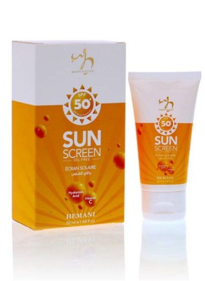 WB By Hemani - Hemani Oil Free Sunscreen SPF 50 with Vitamin C and Hyaluronic Acid 50ml - Image 1