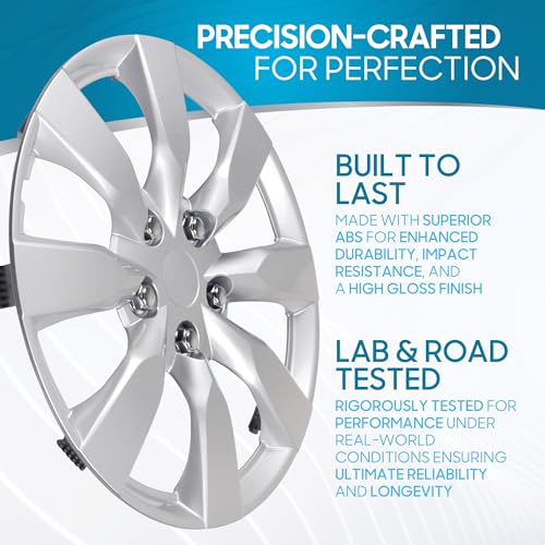 BDK Hubcaps Wheel Covers for Toyota Corolla 16” – Four (4) Pieces Corrosion-Free & Sturdy – Full Heat & Impact Resistant Grade – Replacement, 4 Pack - Image 3