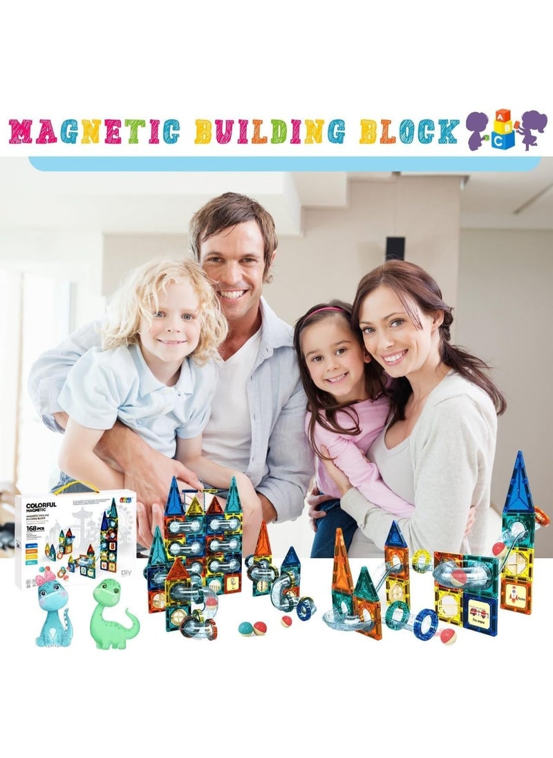 97-Piece Magnetic Pipeline Building Tile Set – 3D STEM Construction Toy with Transparent Tubes & Rolling Balls – Educational Magnetic Blocks for Toddlers & Kids – Preschool Sensory Toy for Boys & Girls  - Image 4