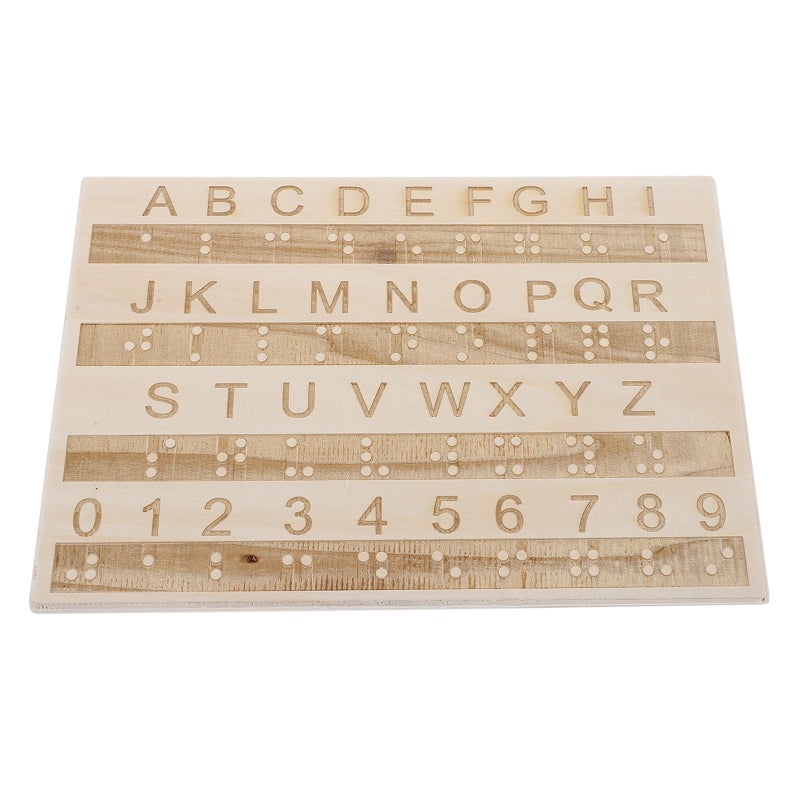 Braille Alphabet Tracing Board For Beginners Braille Letter Number Board Tactile Learning Tool For Blind Children - Image 1