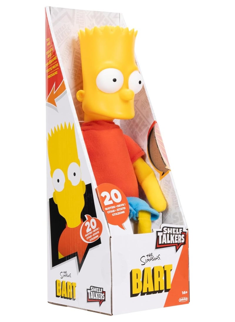The Simpsons Shelf Talkers Bart 12" Talking Plush