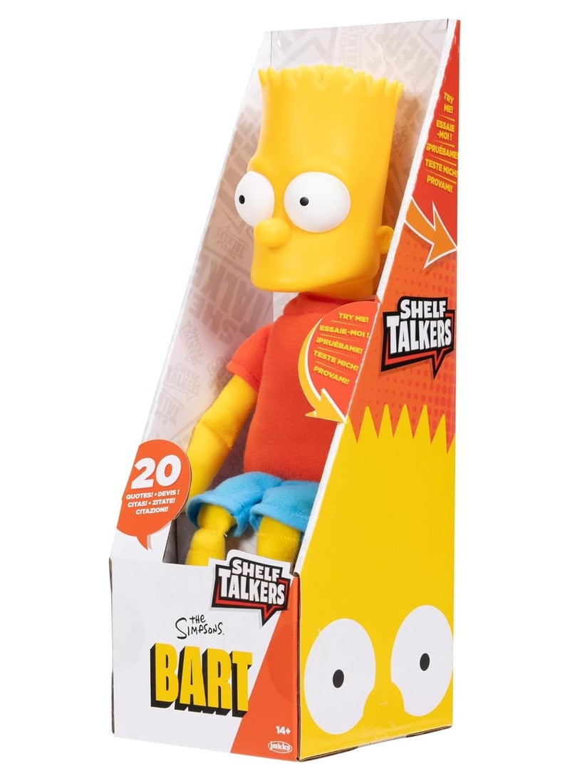 The Simpsons Shelf Talkers Bart 12" Talking Plush