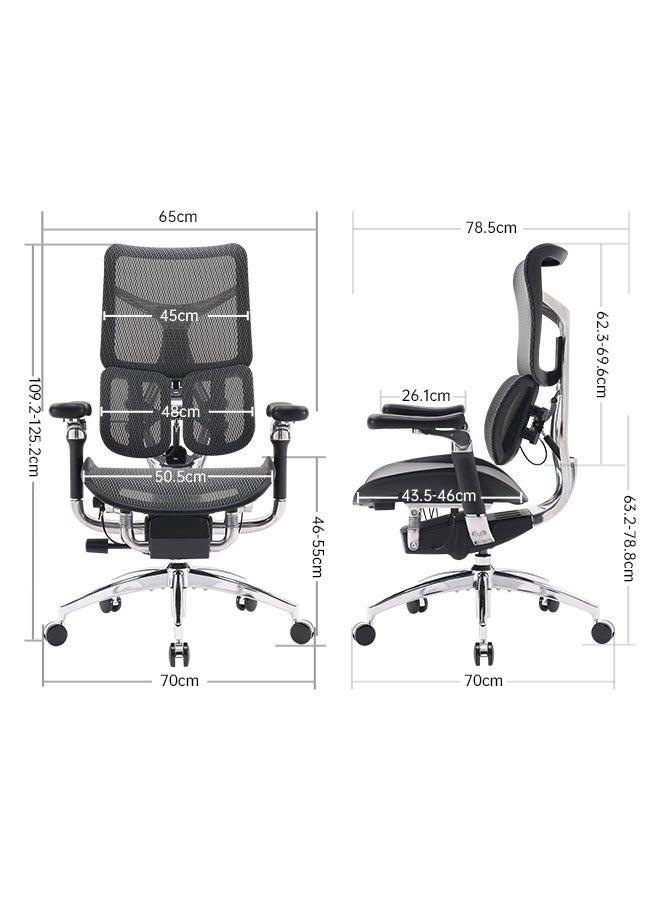 SIHOO SIHOO S300 Ergonomic Office Chair 6D Dynamic Lumbar Support Adjustable Seat Depth Super Soft 6D Armrests Adjustable Backrest for Home Office Chair and Tall Computer Chair (Black) - Image 2