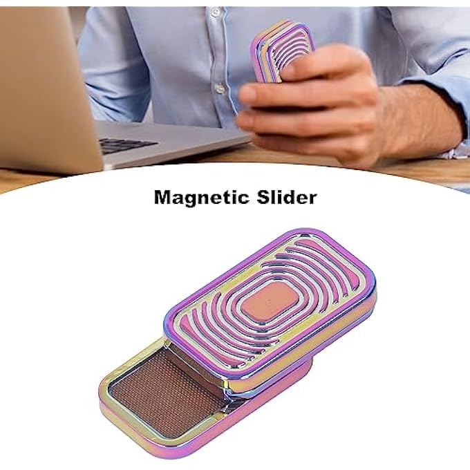 Keenso Magnetic Metal Fidget Toys,Fidget Slider Stress Relief Toy for Office ADHD (Multicolor) - Image 2