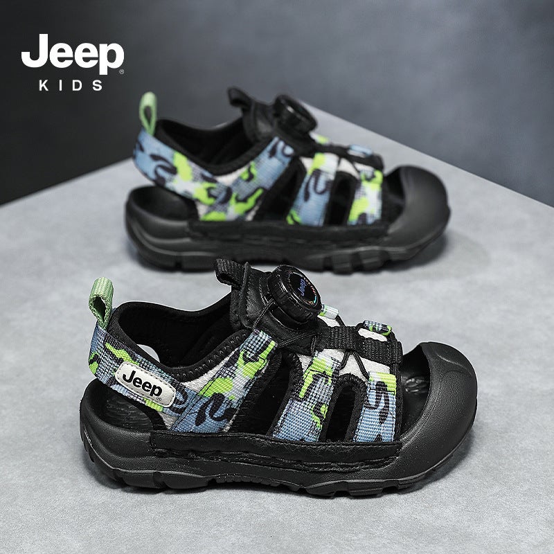 Jeep Girls' Sandals 2025 Comfortable Lightweight Twist Button Boys' Sandals Versatile Trendy Children'S - Image 4