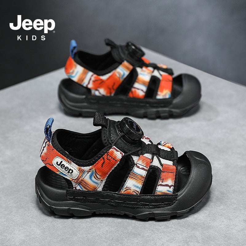 Jeep Girls' Sandals 2025 Comfortable Lightweight Twist Button Boys' Sandals Versatile Trendy Children'S - Image 5